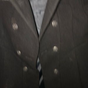 Rothschild Kids Black Tailored Woven Jacket with Faux fur trim. Age 6X